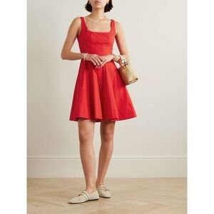 STAUD Mini Red Wells Dress